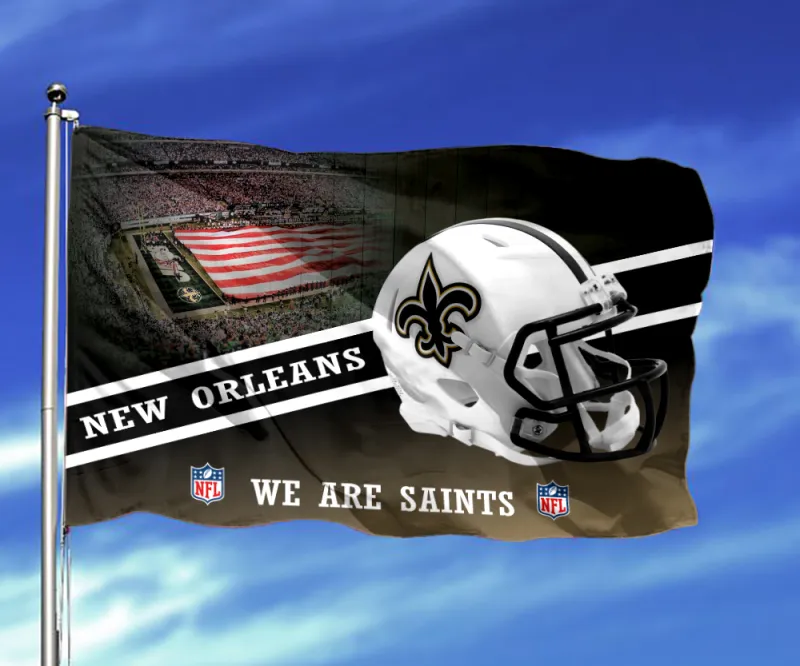 New Orleans Saints Personalized Flag Front View