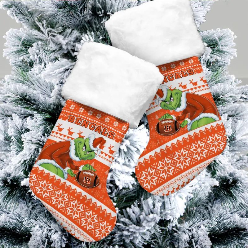 Cincinnati Bengals Ugly Christmas Socks - Image 3
