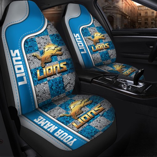Detroit Lions Car Seat Cover Detail