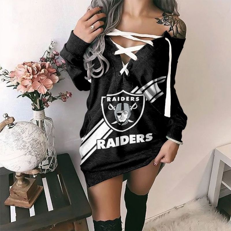 Las Vegas Raiders Lace-Up Sweatshirt