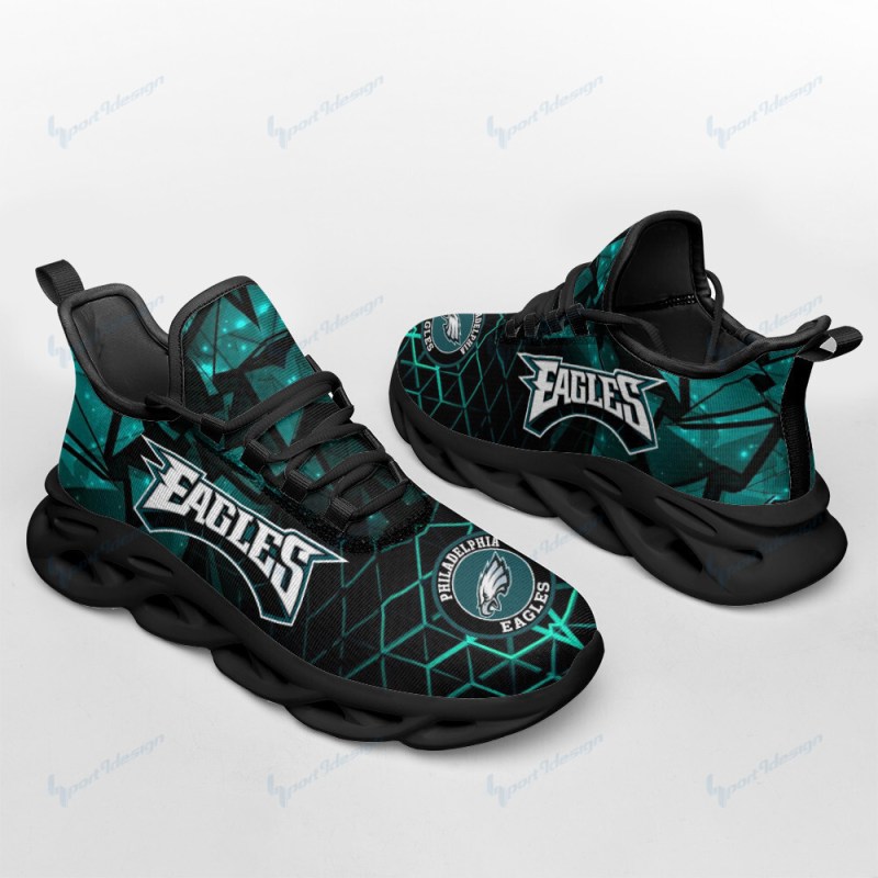 Philadelphia Eagles Yezy Running Sneakers - Back View