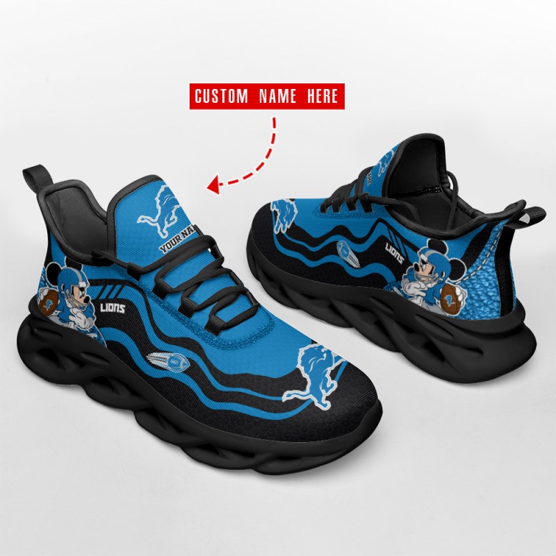 Personalized Detroit Lions Running Sneakers