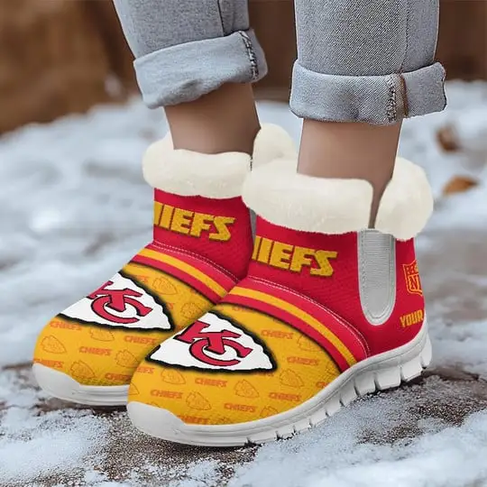 Kansas City Chiefs Comfy Snow Boots