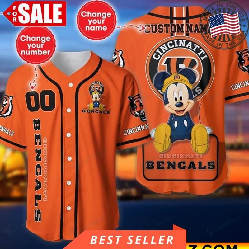 Cincinnati Bengals Personalized Baseball Jersey