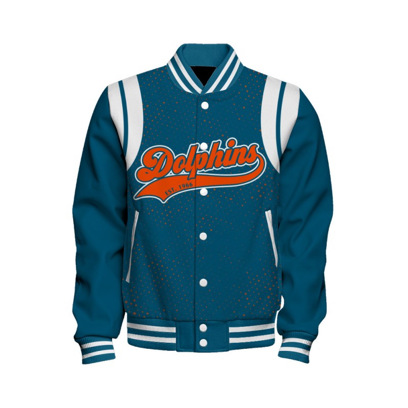 Miami Dolphins Varsity Jacket Image 2