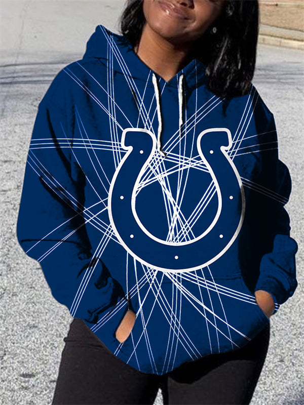 Indianapolis Colts 3D Printed Pocket Pullover Hoodie