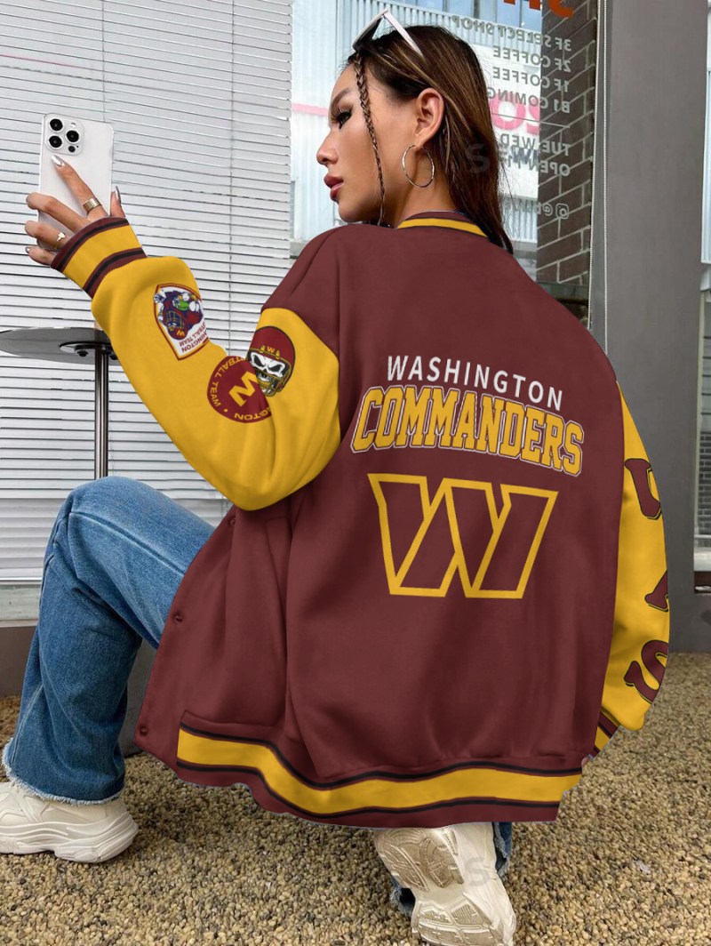 Washington Commanders Varsity Jacket Back View