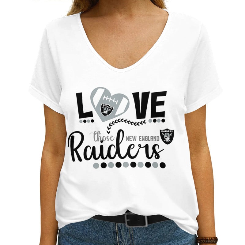 Las Vegas Raiders Women V-neck T-shirt