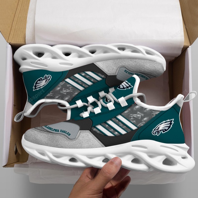 Philadelphia Eagles Yezy Running Sneakers Side View