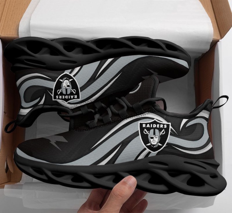 Las Vegas Raiders Yezy Running Sneakers Side View