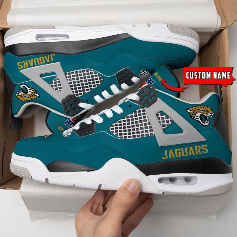 Jacksonville Jaguars Personalized AJ4 Sneaker