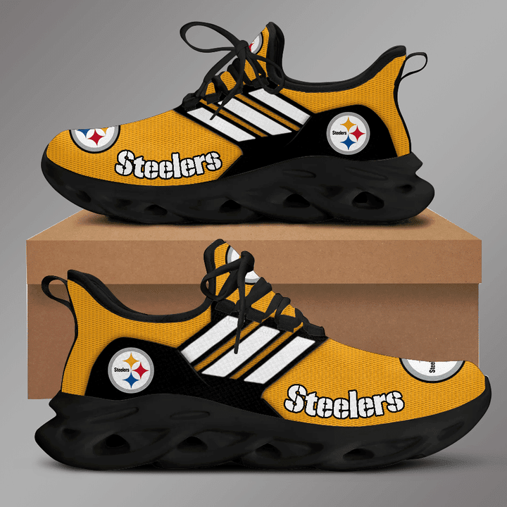Pittsburgh Steelers Yezy Running Sneakers Side View