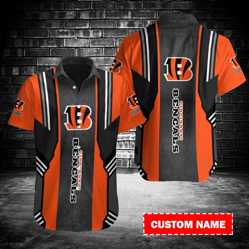 Cincinnati Bengals Personalized Button Shirt Size Chart
