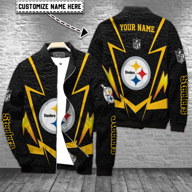 Pittsburgh Steelers Personalized Bomber Jacket