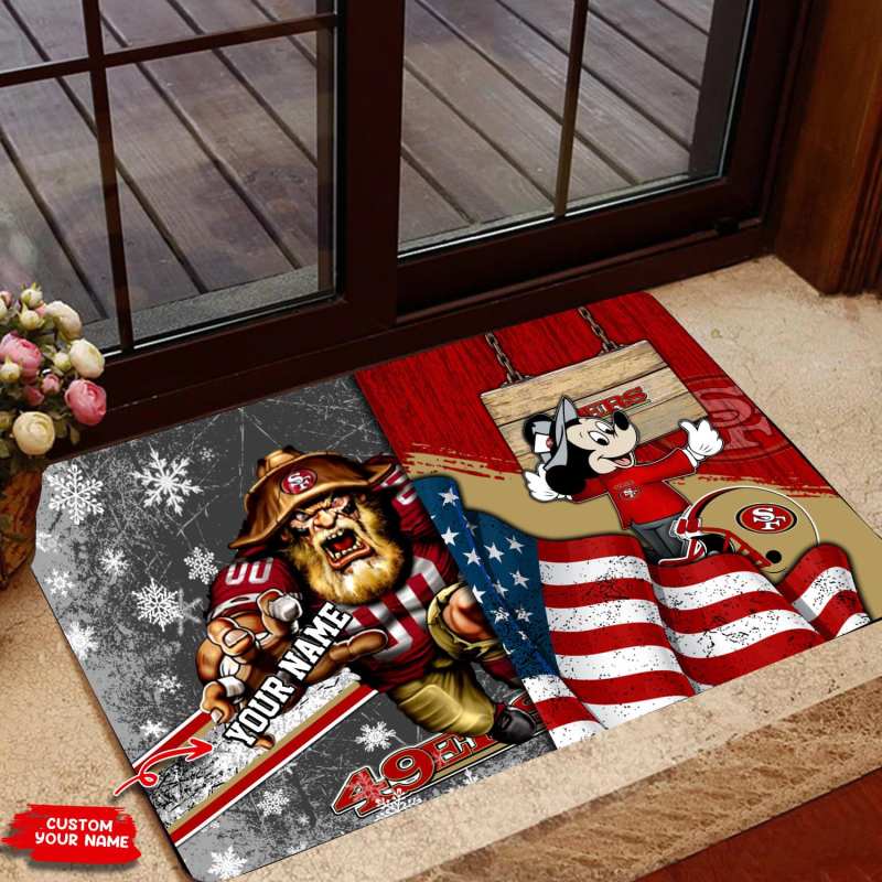 San Francisco 49ers Personalized Doormat