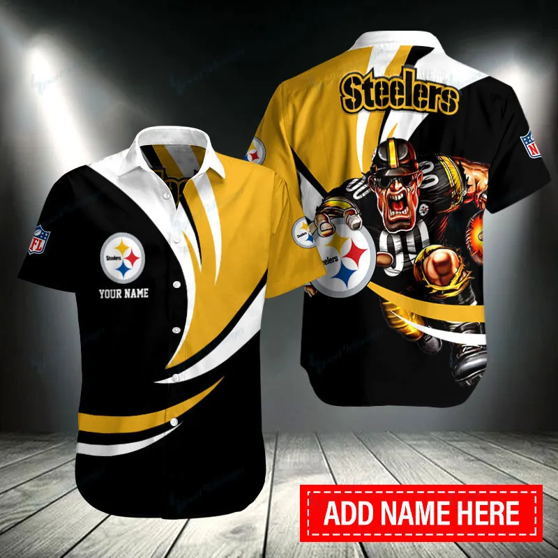 Pittsburgh Steelers Personalized Button Shirt Size Chart