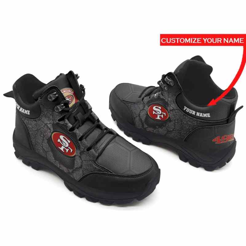 San Francisco 49ers Hiking Shoes Back View