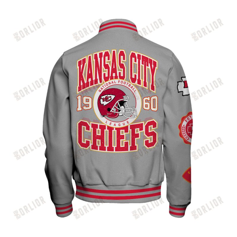 Kansas City Chiefs Varsity Jacket Back View
