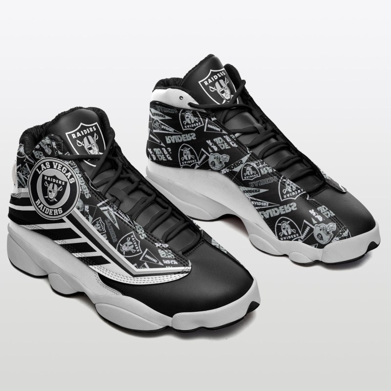 Las Vegas Raiders Air JD13 Sneakers Side View