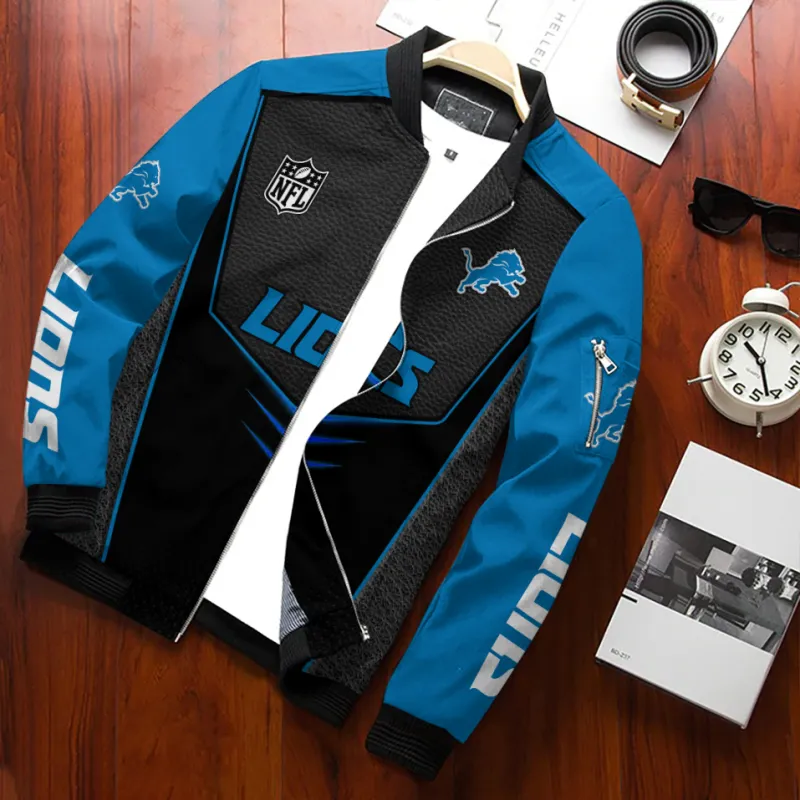 Detroit Lions Bomber Jacket Style