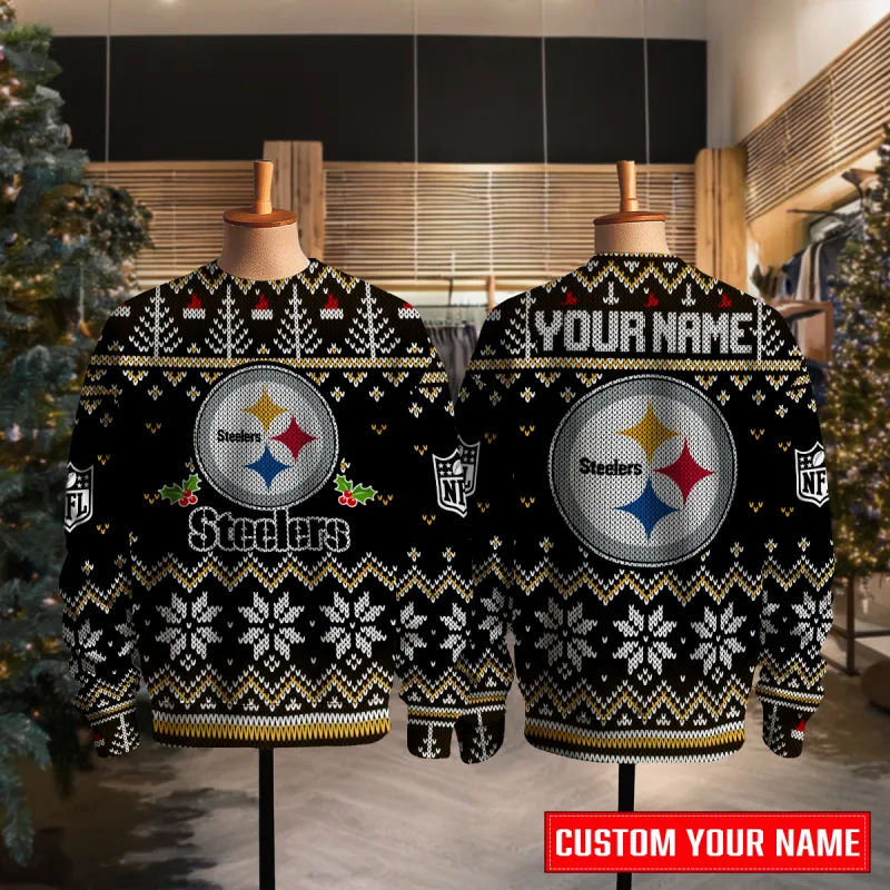 Pittsburgh Steelers Ugly Christmas Sweater - Image 4