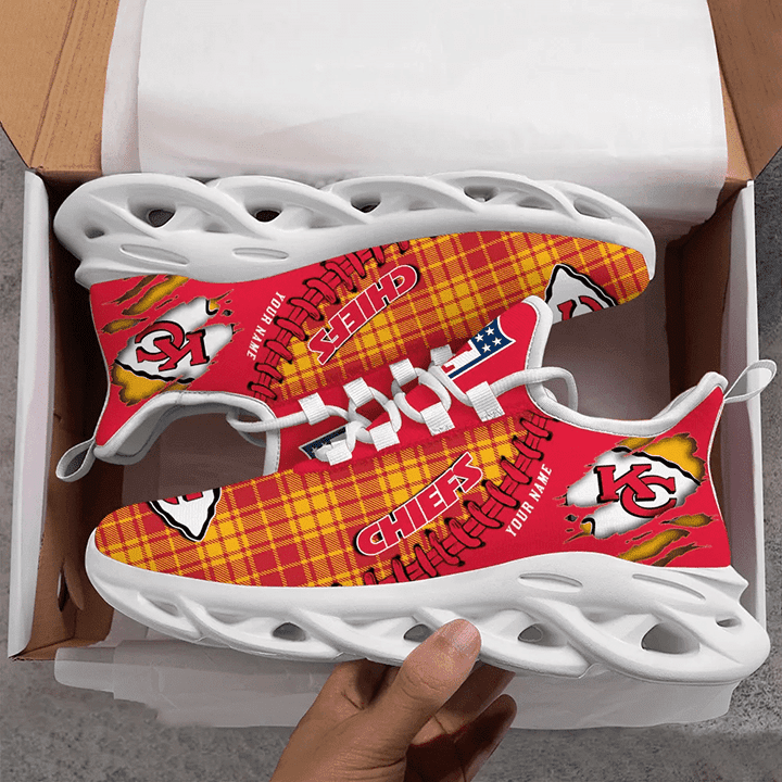 Kansas City Chiefs Personalized Yeezy Running Sneakers