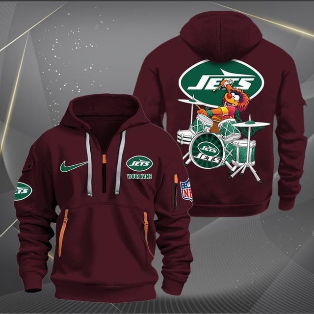 Personalized Quarter Zip Hoodie for New York Jets Fans