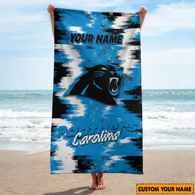 Carolina Panthers Beach Towel