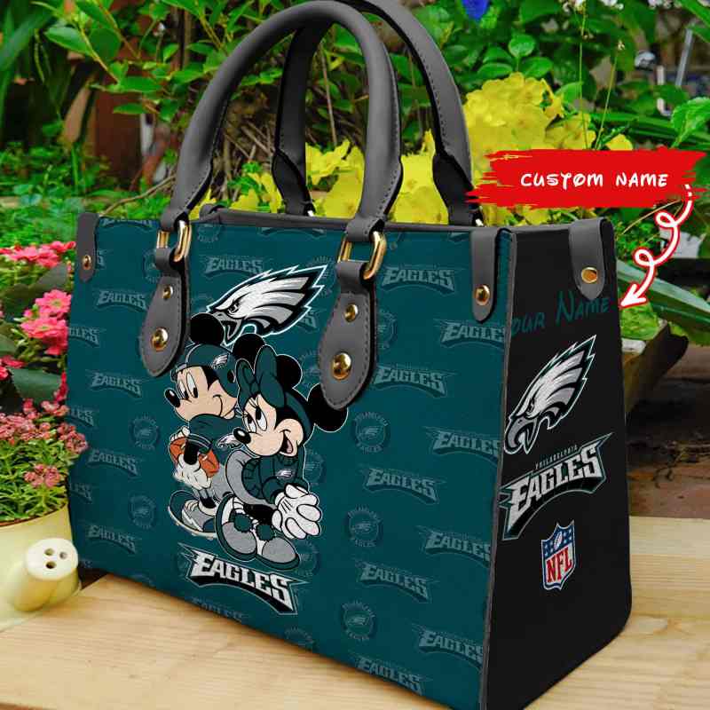 Philadelphia Eagles Personalized Leather Hand Bag