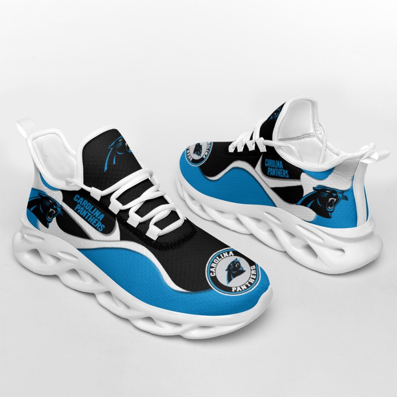 Carolina Panthers Yezy Running Sneakers BB369 7 Carolina Panthers Yezy Running Sneakers