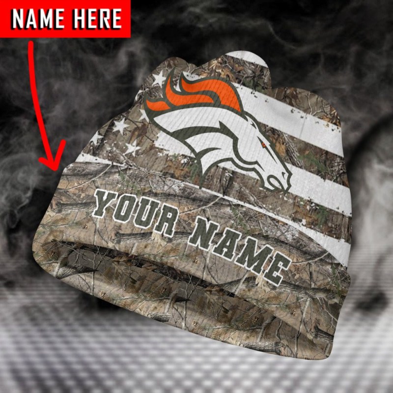 Denver Broncos Personalized Wool Beanie