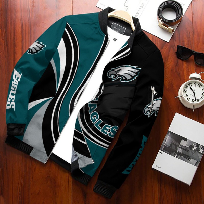 Philadelphia Eagles Bomber Jacket Side