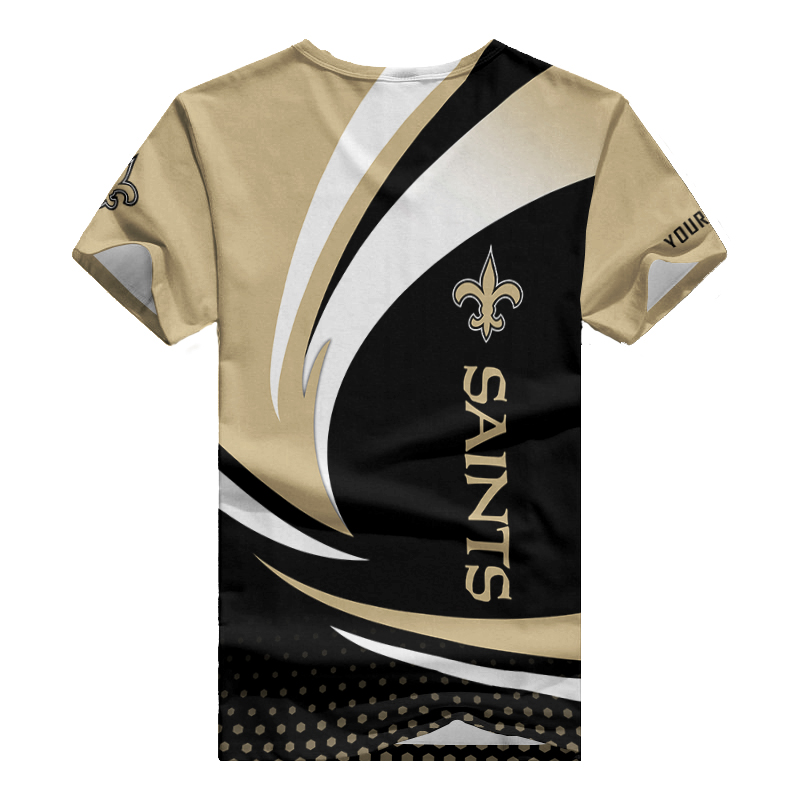 New Orleans Saints V-neck T-shirt Back View