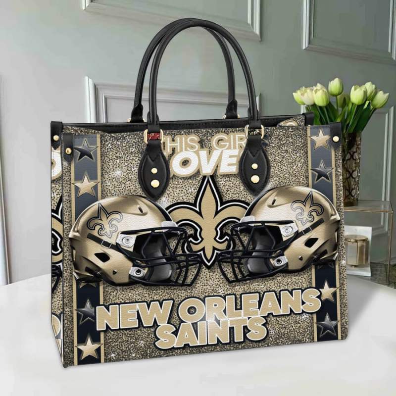 New Orleans Saints Leather Hand Bag BB224