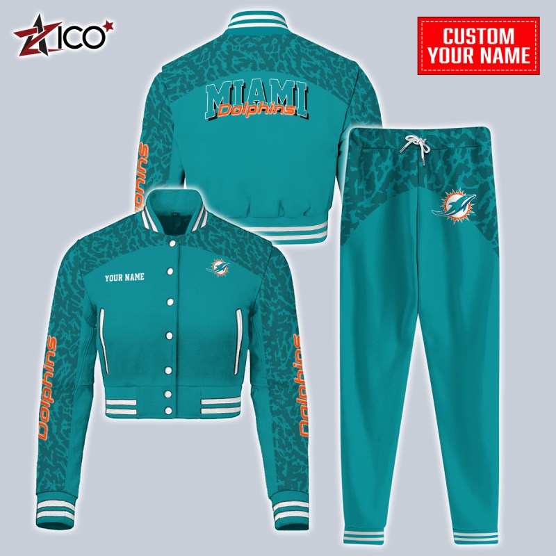Miami Dolphins Varsity Jacket Full View