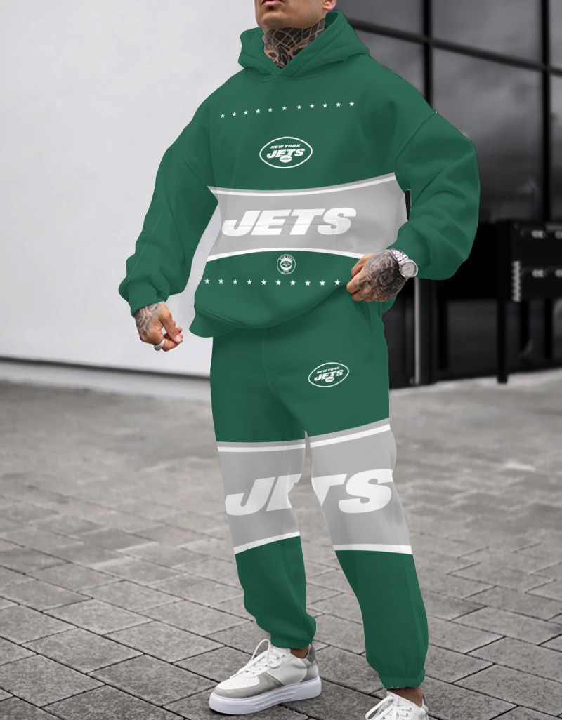 New York Jets Combo Pullover Hoodie And Sweatpants