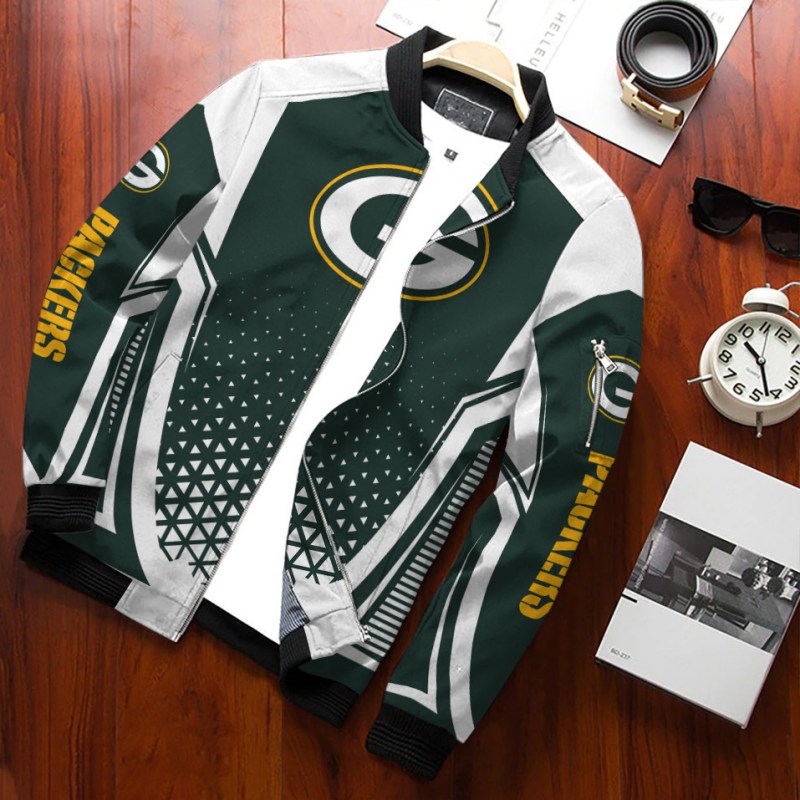 Green Bay Packers Bomber Jacket Side View