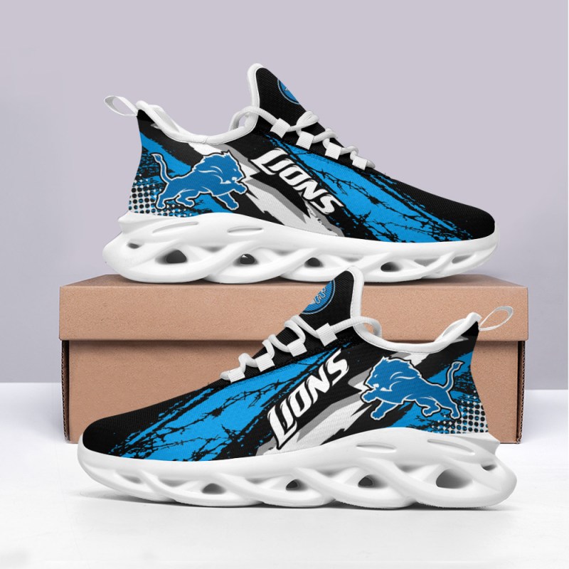 Detroit Lions Yezy Running Sneakers - Side View