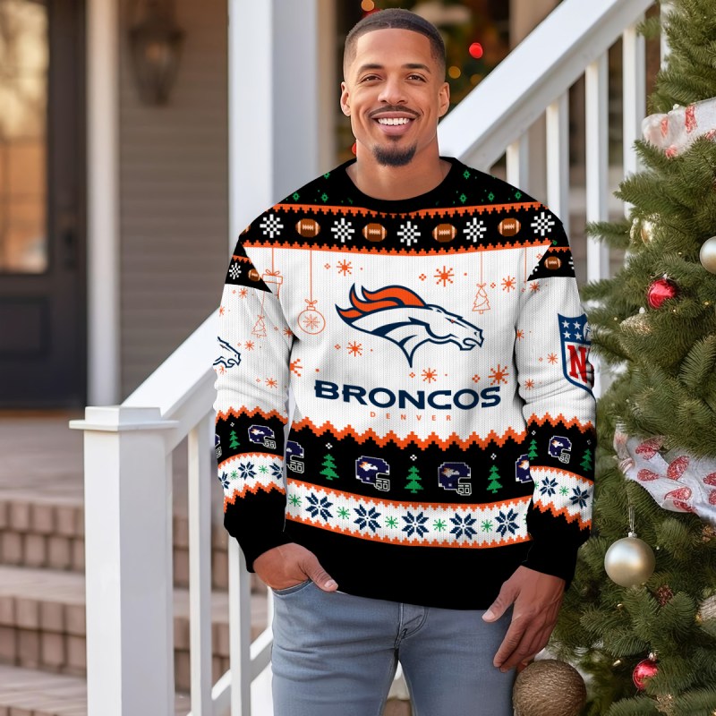 Denver Broncos Ugly Christmas Sweater 1
