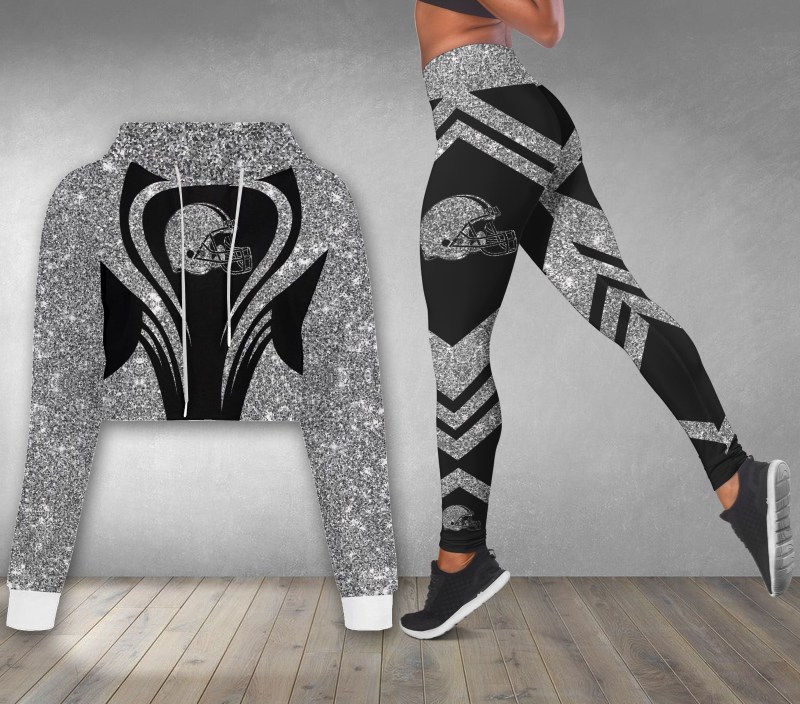 Cleveland Browns Combo Croptop Hoodie and Leggings