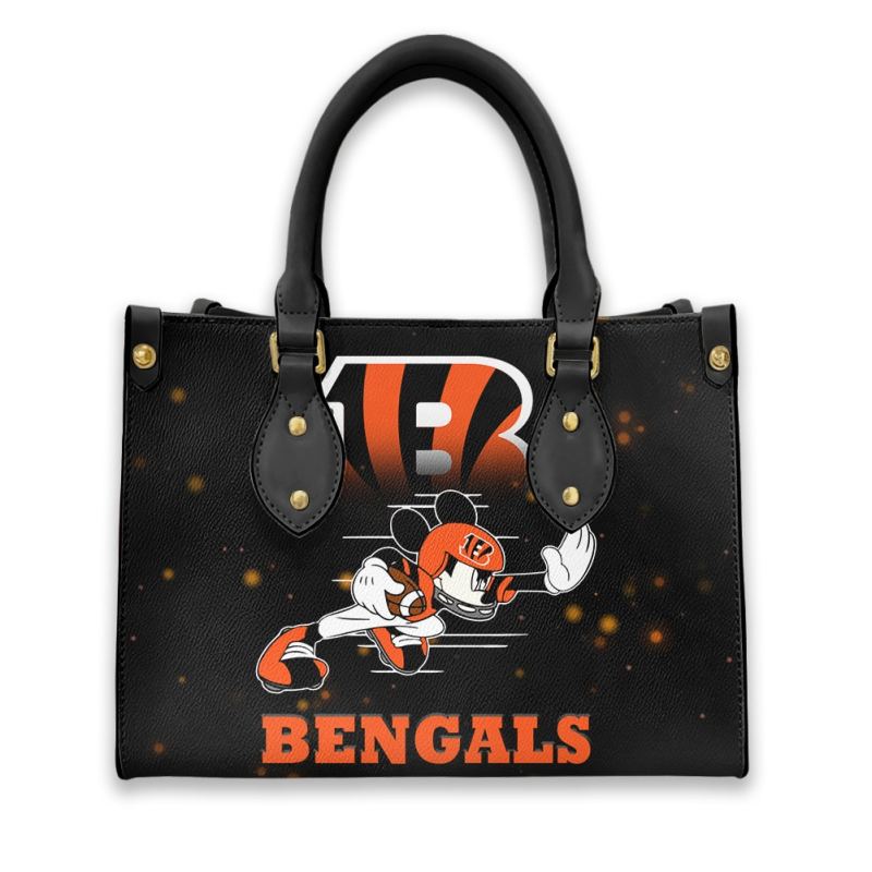 Cincinnati Bengals Personalized Leather Hand Bag