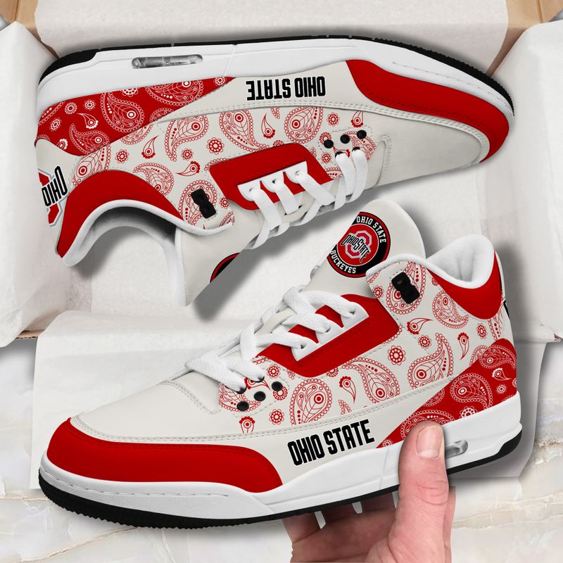 Ohio State Buckeyes JD03 Genuine Leather Shoes
