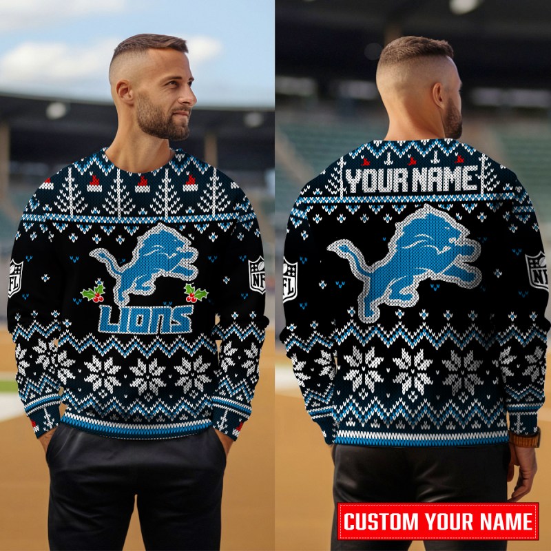 Detroit Lions Ugly Christmas Sweater 3