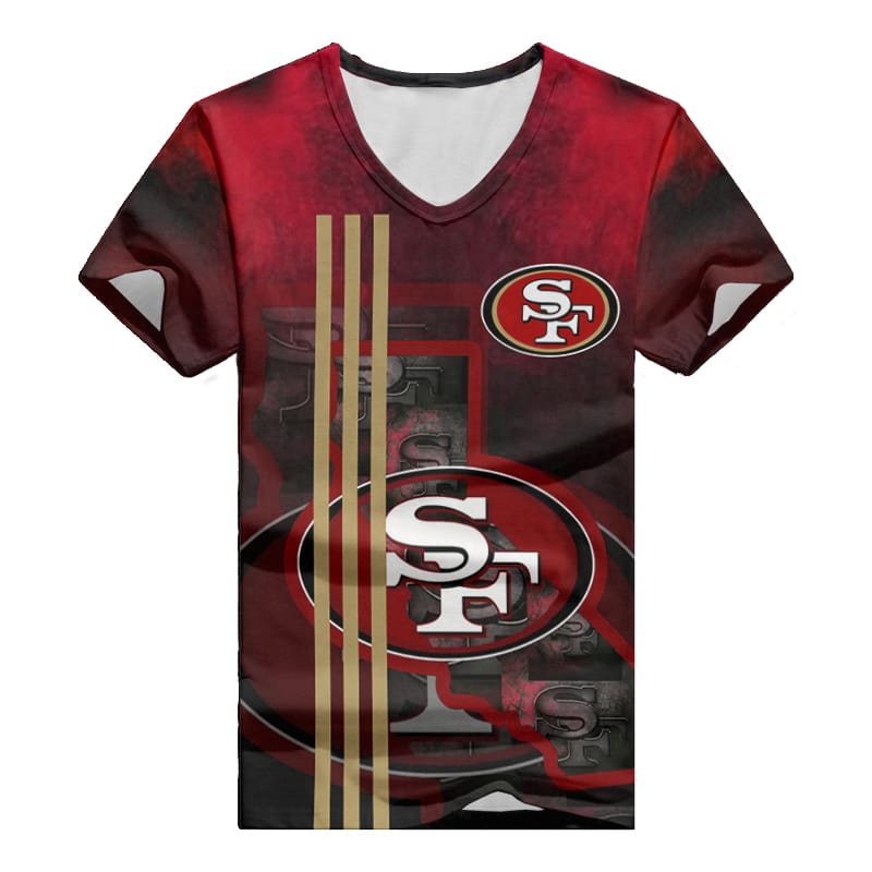 San Francisco 49ers V-neck Women T-shirt