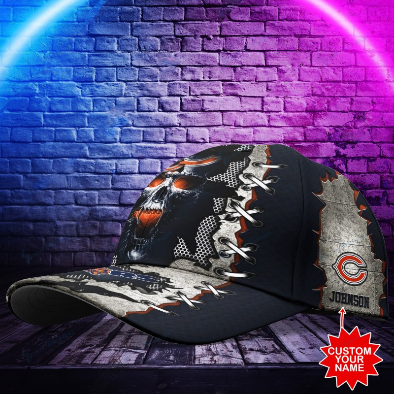 Chicago Bears Personalized Classic Cap Side View