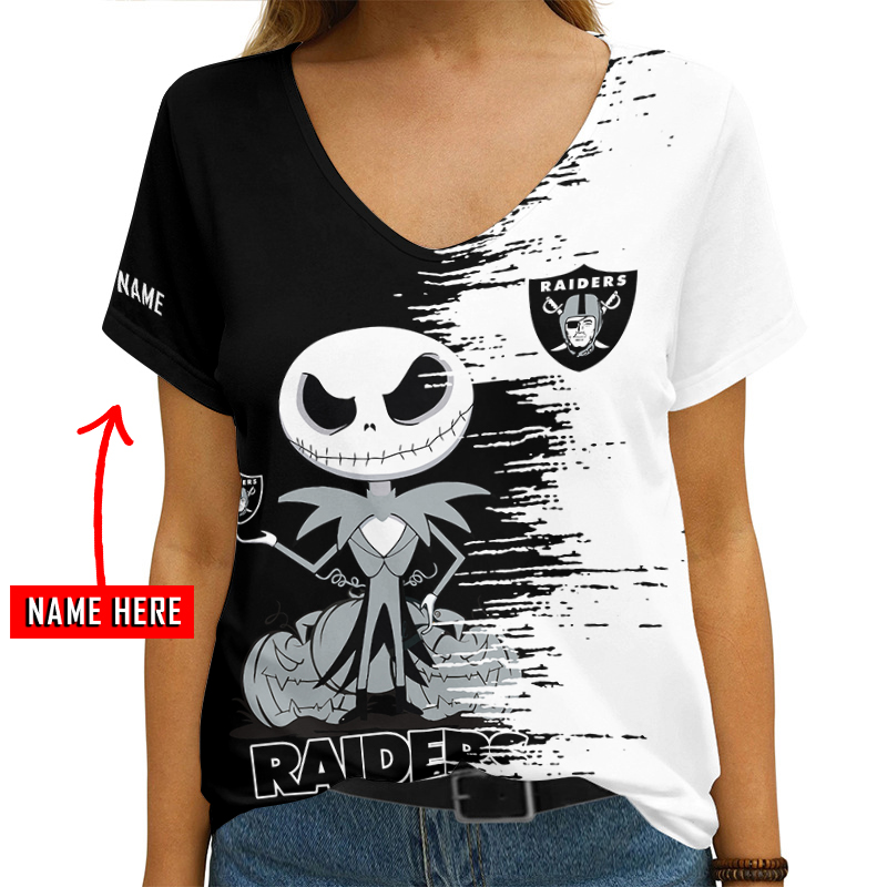 Las Vegas Raiders V-neck T-shirt side view