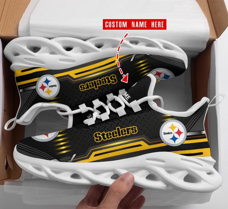 Pittsburgh Steelers Yezy Sneakers Back View