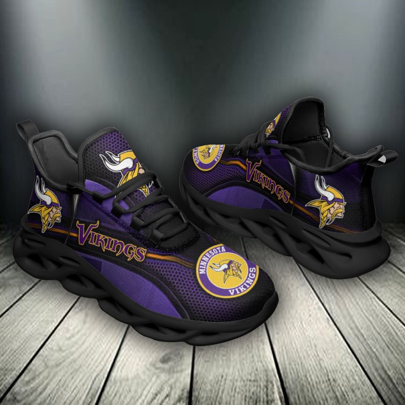 Minnesota Vikings Yezy Running Sneakers Detailed View