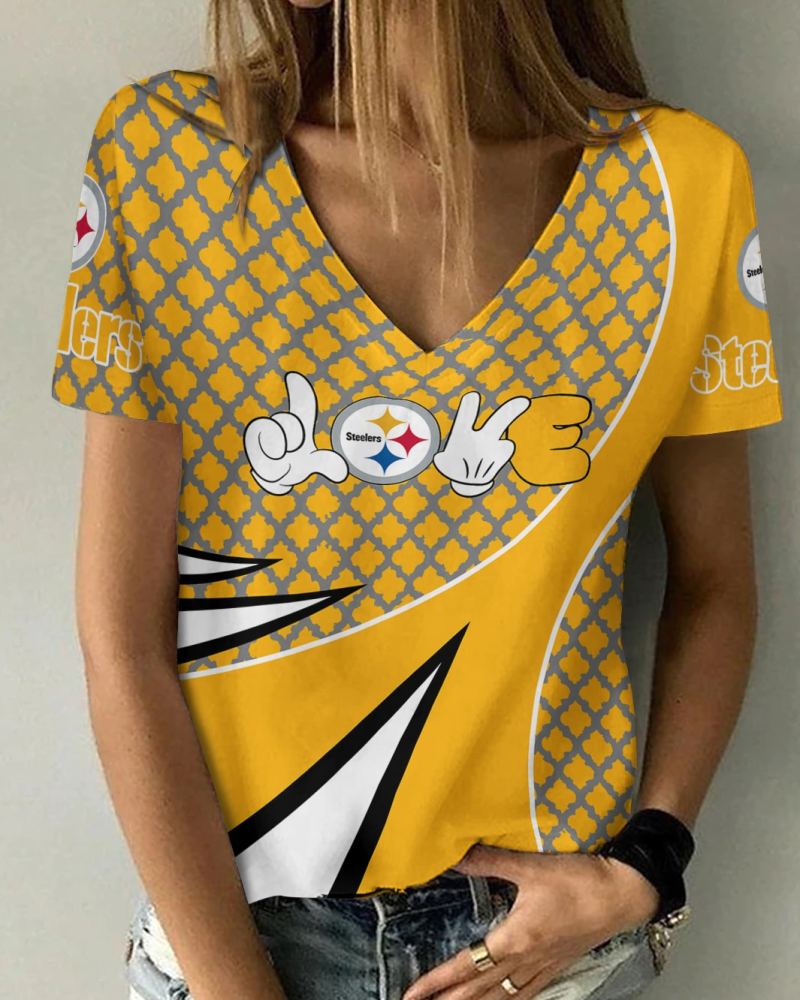 Pittsburgh Steelers Women's V-Neck T-Shirt