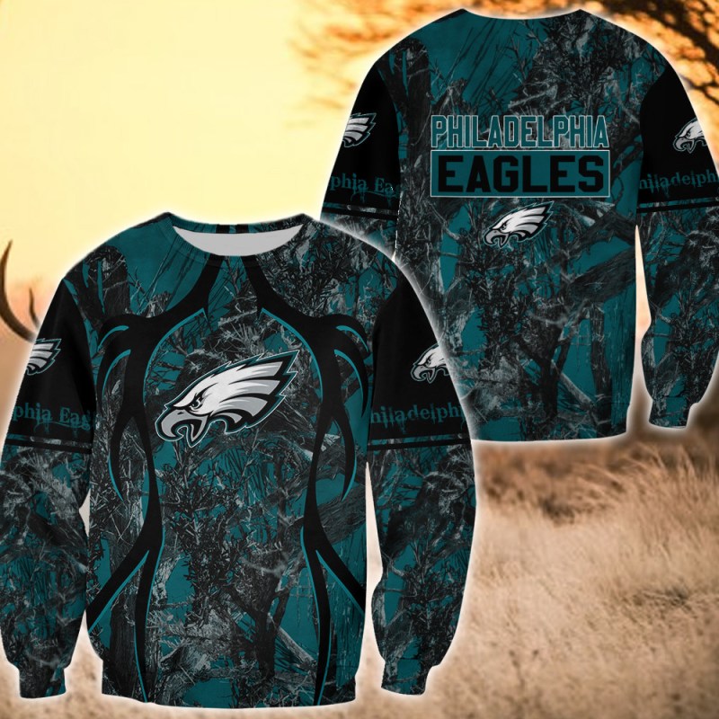 Philadelphia Eagles All Over Printed Sweater Close-up